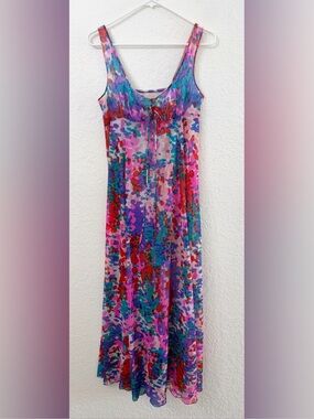 Olga Sleeping Pretty Vintage Floral Multi Color Sleep Dress Lingerie Pajamas